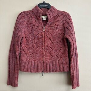 Vintage Kenji Naturals Alpaca Full Zip Crop Sweater
